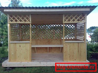 Arbor Én egy lean-to fa tető
