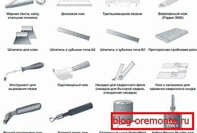 A linóleum lefektetésére szolgáló eszközök