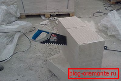 Hacksaw pobeditskim finom vágja cellás beton Hacksaw pobeditskim finom vágja cellás beton