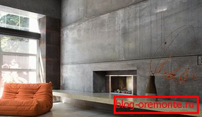 Eredeti fal dekoráció a betonhoz egy modern belső térben. Eredeti fal dekoráció a betonhoz egy modern belső térben.