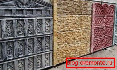 Különböző kialakítású betonelemek kerítésekhez Különböző kialakítású betonelemek kerítésekhez