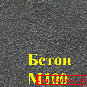 Az M100 beton szerkezete Az M100 beton szerkezete