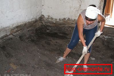 A talaj eltávolítása a betonozás területéről A talaj eltávolítása a betonozás területéről